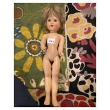 HORSMAN VTG DOLL, COMPOSITION BODY, BLONDE HAIR,