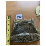 VTG METAL MESH EVENING BAG, BRONZE TONE, CHAIN