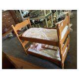 VTG WOODEN DOLL BUNK BEDS, TURNED POSTS, INCLUDES