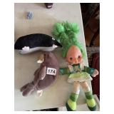 HALLMARK CARDS PLUSH DOLL, TY BEANIE BABY WALRUS,