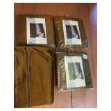 MODERN HOME WINDOW PANELS, BRONZE TONE, (4)