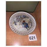 B&G PORCELAIN PIERCED PLATE, APPLE HARVEST, CARL