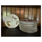 ROYAL WORCESTER EVESHAM PORCELAIN PLATES (11),