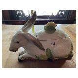 NEIMAN MARCUS CERAMIC RABBIT TUREEN,