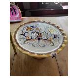 TUSCANY MAIOLICA STYLE CERAMIC CAKE STAND,