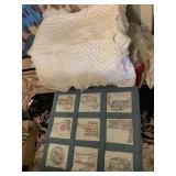 CAT THEMED PATCHWORK QUILT, FLORAL PRINT