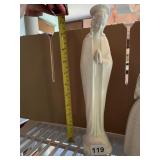 GOEBEL PORCELAIN MADONNA FIGURINE, WHITE GLAZE,