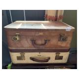 VTG LUGGAGE SET (2), LEATHER CONSTRUCTION, CUNARD