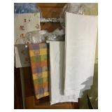 VTG TABLE LINENS, FRUIT PRINT TABLECLOTH,
