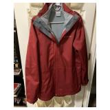 COLUMBIA INTERCHANGE JACKET, RED SHELL W/ GREY