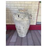LARGE TERRACOTTA FLOOR URN, ELEPHANT HEAD