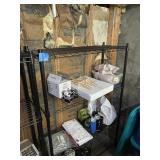 DARK BROWN SHELVING UNIT 55'H X 36' W X 14'D