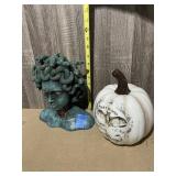 SPIRIT HALLOWEEN MEDUSA BUST STATUE AND CERAMIC