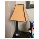 TABLE LAMP, BLACK FINISH, ADJUSTABLE SWING ARM,