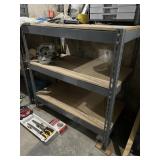 METAL STORAGE SHELVING UNIT, 3-TIER, PARTICLE