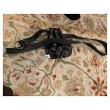 LEATHER HARNESS BELT W/ BUCKLE STRAPS AND METAL