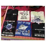 ASSORTED GRAPHIC T-SHIRTS (6), INCLUDES ATOM,