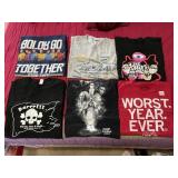 ASSORTED GRAPHIC T-SHIRTS (6), INCLUDES NIGHT OF