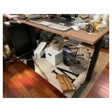 ADJUSTABLE HEIGHT STANDING DESK W/ WOOD GRAIN