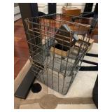 METAL WIRE STORAGE BASKET W/ COPPER-TONE ACCENTS,