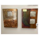 METAL WALL ART PANELS, COPPER AND BRASS FINISH,