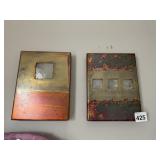 METAL WALL ART PANELS, COPPER AND BRASS FINISH,
