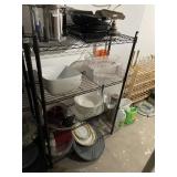METAL WIRE STORAGE SHELF UNIT, NO CONTENTS.