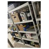 PLASTIC STORAGE SHELF UNIT, NO CONTENTS.