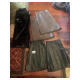 ORCHARD M/C LEATHER LEG CUFFS, KAPOW GROUP VELVET