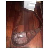 LEATHER CROSSBODY SLING BAG, BROWN, MULTIPLE