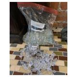 LED FAIRY LIGHTS W/ CLEAR CRYSTAL-STYLE BEADS AND