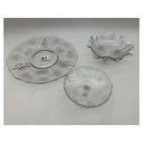 LIDO CRYSTAL SERVING PIECES, INCLUDES FOOTED