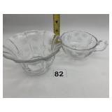 LIDO CRYSTAL BOWLS, INCLUDES FOOTED BOWL AND