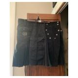 UTILIKILTS BLACK UTILITY KILT, CARGO POCKETS,