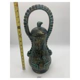 VINTAGE STYLE BRONZE-TONE METAL CEREMONIAL VESSEL
