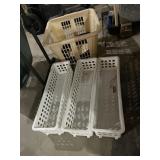 PLASTIC STORAGE BASKETS (3), PLASTIC LAUNDRY