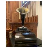 THOMAS A. EDISON CYLINDER PHONOGRAPH, OAK CASE,