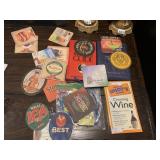 ASSORTED BREWERY COASTERS, POCKET IDIOT'S GUIDE