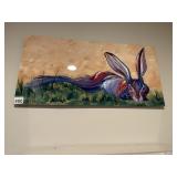 HA FRANKE ACRYLIC PAINTING ON PANEL, DEPICTING A