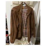THE TERRITORY AHEAD SUEDE LEATHER JACKET, BROWN,