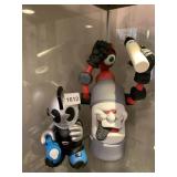 KIDROBOT VINYL ART TOY FIGURES, SILVER ROBOT AND