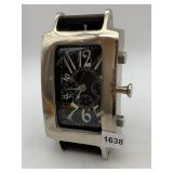 DECORATIVE WALL CLOCK, RECTANGULAR METAL CASE,