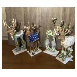 DECORATIVE REINDEER FIGURINES, ASSORTED THEMES