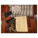 VINTAGE ELDER FUTHARK RUNE SET, INCLUDES BLACK