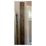 WOODEN GROWTH CHART RULER, STAINED FINISH, BLACK
