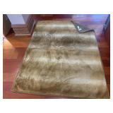 POTTERY BARN FAUX FUR THROW BLANKET, TAN COLOR,