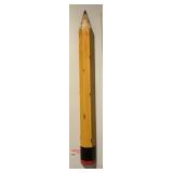 42' DECORATIVE WOODEN PENCIL SCULPTURE, PAINTED