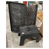 PLASTIC FOLDING STEP STOOL, (2) PLASTIC UTILITY