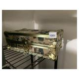 DECORATIVE STORAGE CHEST, TAPESTRY FABRIC