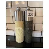 PR HAND-CARVED WOODEN PEPPER MILLS, PACIFIC